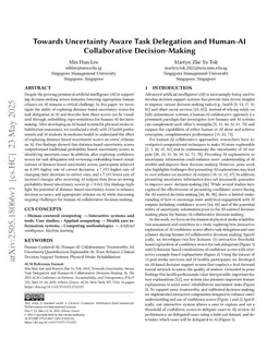 Towards Uncertainty Aware Task Delegation and Human-AI Collaborative Decision-Making