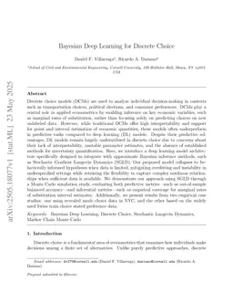 Bayesian Deep Learning for Discrete Choice