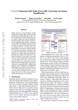 UNJOIN: Enhancing Multi-Table Text-to-SQL Generation via Schema Simplification