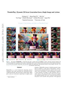 WonderPlay: Dynamic 3D Scene Generation from a Single Image and Actions