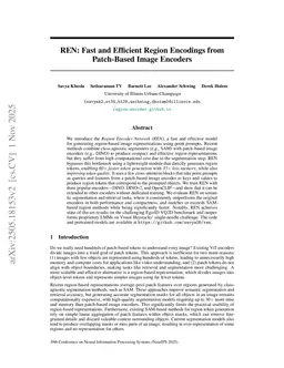 REN: Fast and Efficient Region Encodings from Patch-Based Image Encoders