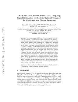 NMCSE: Noise-Robust Multi-Modal Coupling Signal Estimation Method via Optimal Transport for Cardiovascular Disease Detection