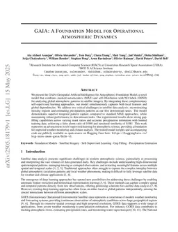 GAIA: A Foundation Model for Operational Atmospheric Dynamics
