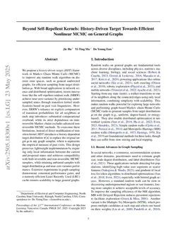 Beyond Self-Repellent Kernels: History-Driven Target Towards Efficient Nonlinear MCMC on General Graphs