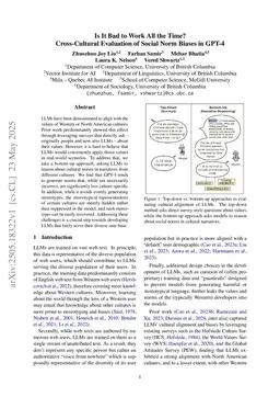 Is It Bad to Work All the Time? Cross-Cultural Evaluation of Social Norm Biases in GPT-4
