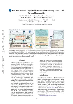 NileChat: Towards Linguistically Diverse and Culturally Aware LLMs for Local Communities