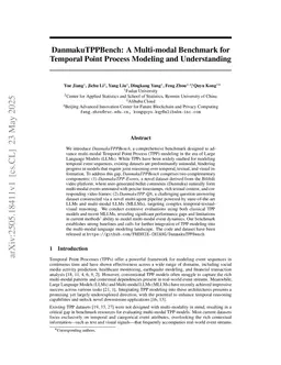 DanmakuTPPBench: A Multi-modal Benchmark for Temporal Point Process Modeling and Understanding