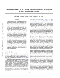 Pessimism Principle Can Be Effective: Towards a Framework for Zero-Shot Transfer Reinforcement Learning