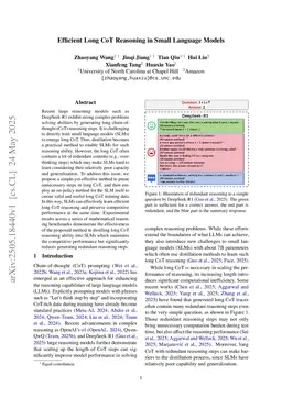 Efficient Long CoT Reasoning in Small Language Models