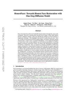 HonestFace: Towards Honest Face Restoration with One-Step Diffusion Model