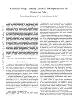 Canonical Policy: Learning Canonical 3D Representation for SE(3)-Equivariant Policy
