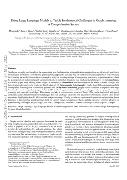 A Survey of Large Language Models for Data Challenges in Graphs
