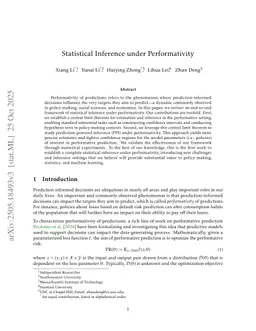 Statistical Inference under Performativity