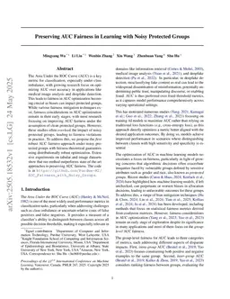 Preserving AUC Fairness in Learning with Noisy Protected Groups