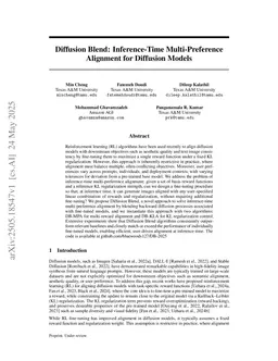 Diffusion Blend: Inference-Time Multi-Preference Alignment for Diffusion Models