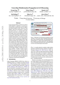 Unraveling Misinformation Propagation in LLM Reasoning