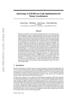Autocomp: A Powerful and Portable Code Optimizer for Tensor Accelerators