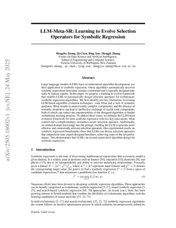 LLM-Meta-SR: In-Context Learning for Evolving Selection Operators in Symbolic Regression