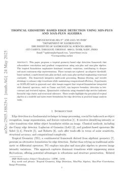 Tropical Geometry Based Edge Detection Using Min-Plus and Max-Plus Algebra