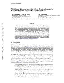 Multilingual Question Answering in Low-Resource Settings: A Dzongkha-English Benchmark for Foundation Models