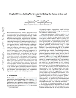 ProphetDWM: A Driving World Model for Rolling Out Future Actions and Videos