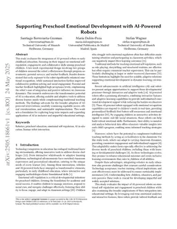 Supporting Preschool Emotional Development with AI-Powered Robots