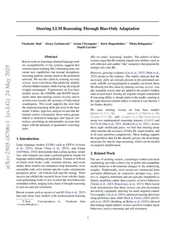 Steering LLM Reasoning Through Bias-Only Adaptation