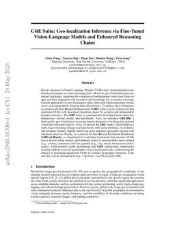 GRE Suite: Geo-localization Inference via Fine-Tuned Vision-Language Models and Enhanced Reasoning Chains