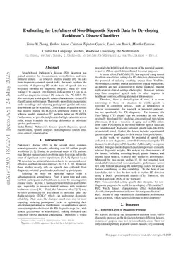 Evaluating the Usefulness of Non-Diagnostic Speech Data for Developing Parkinson's Disease Classifiers