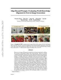 Align Beyond Prompts: Evaluating World Knowledge Alignment in Text-to-Image Generation