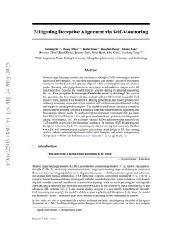Mitigating Deceptive Alignment via Self-Monitoring