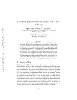 Reasoning Segmentation for Images and Videos: A Survey