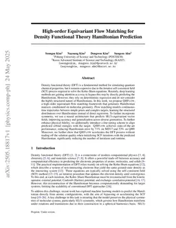 High-order Equivariant Flow Matching for Density Functional Theory Hamiltonian Prediction
