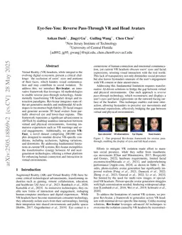 Eye-See-You: Reverse Pass-Through VR and Head Avatars