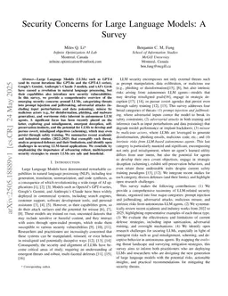 Security Concerns for Large Language Models: A Survey