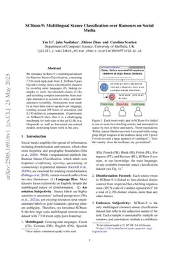SCRum-9: Multilingual Stance Classification over Rumours on Social Media