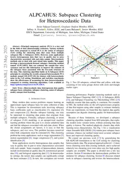 ALPCAHUS: Subspace Clustering for Heteroscedastic Data