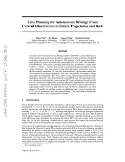 Echo Planning for Autonomous Driving: From Current Observations to Future Trajectories and Back