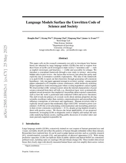 Position: Language Models Should be Used to Surface the Unwritten Code of Science and Society