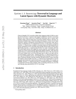 System-1.5 Reasoning: Traversal in Language and Latent Spaces with Dynamic Shortcuts