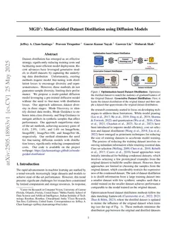 MGD$^3$: Mode-Guided Dataset Distillation using Diffusion Models