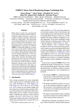 STRICT: Stress Test of Rendering Images Containing Text