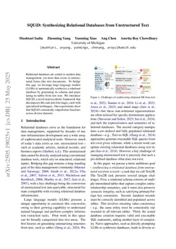 SQUiD: Synthesizing Relational Databases from Unstructured Text
