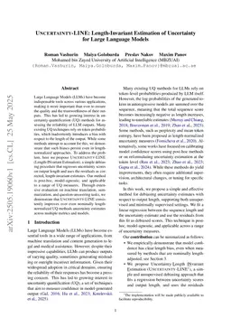 UNCERTAINTY-LINE: Length-Invariant Estimation of Uncertainty for Large Language Models