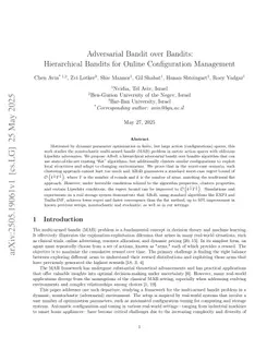 Adversarial Bandit over Bandits: Hierarchical Bandits for Online Configuration Management