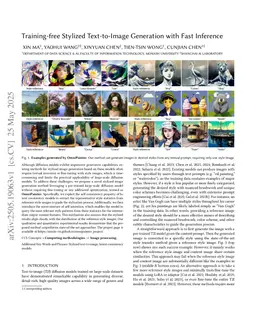 Training-free Stylized Text-to-Image Generation with Fast Inference