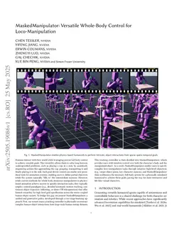 MaskedManipulator: Versatile Whole-Body Manipulation