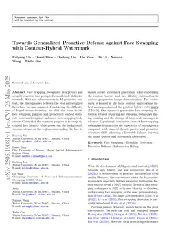 Towards Generalized Proactive Defense against Face Swapping with Contour-Hybrid Watermark