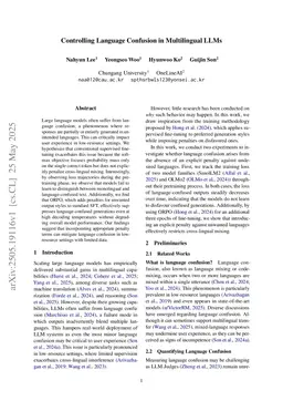 Controlling Language Confusion in Multilingual LLMs