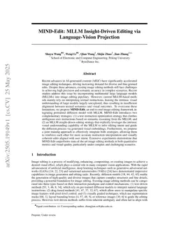 MIND-Edit: MLLM Insight-Driven Editing via Language-Vision Projection